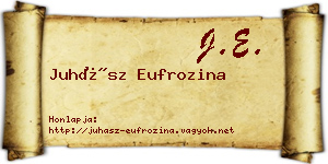Juhász Eufrozina névjegykártya